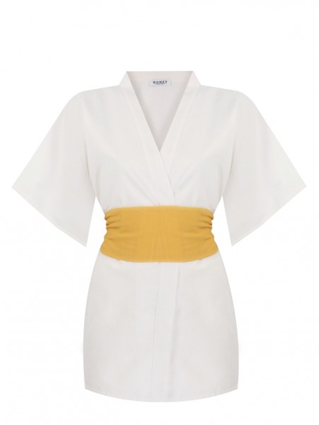 Sarı Kuşaklı Kimono Takım