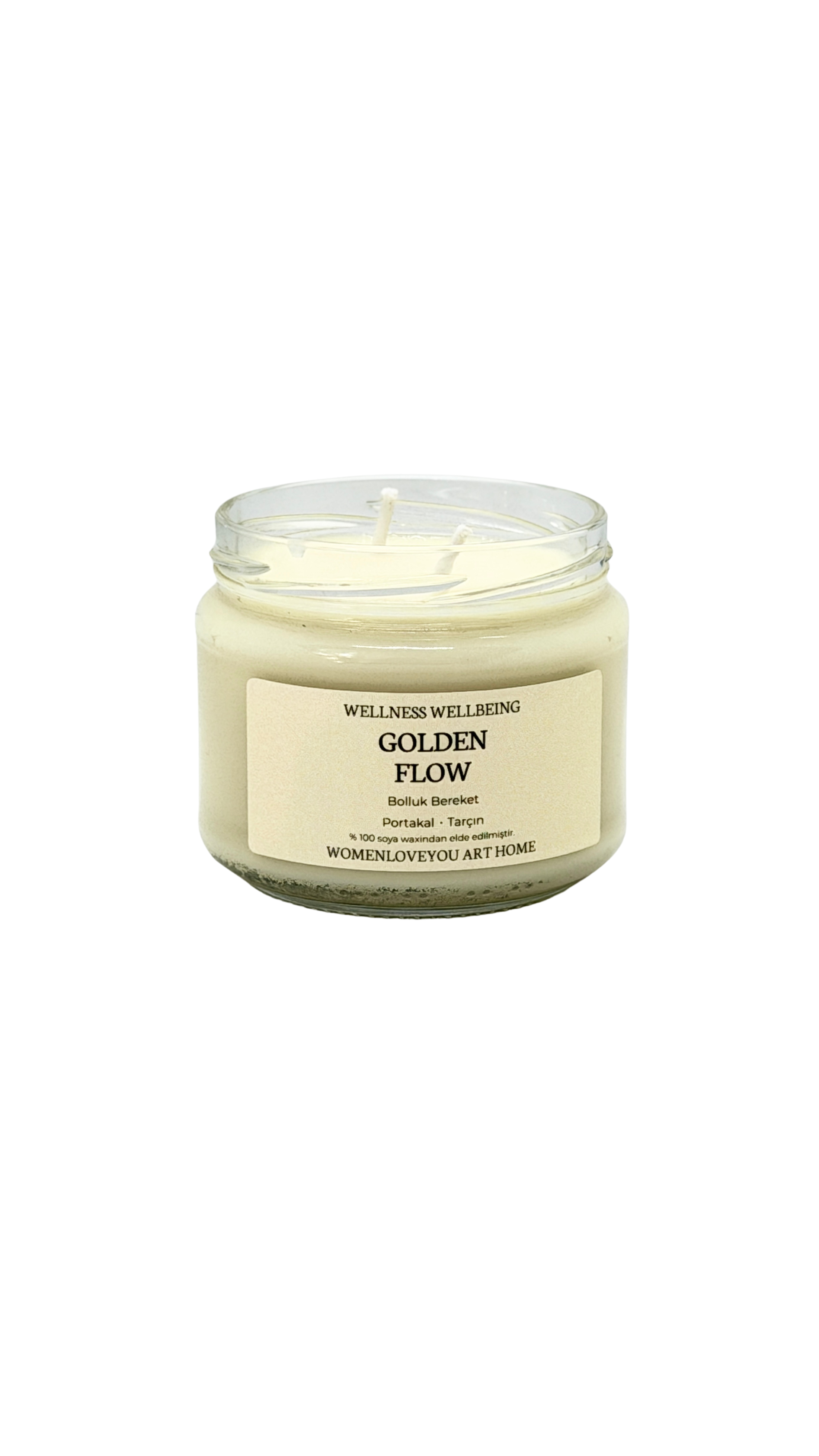 Golden Flow – Portakal &amp; Tarçın Aromalı Bolluk Bereket Mumu