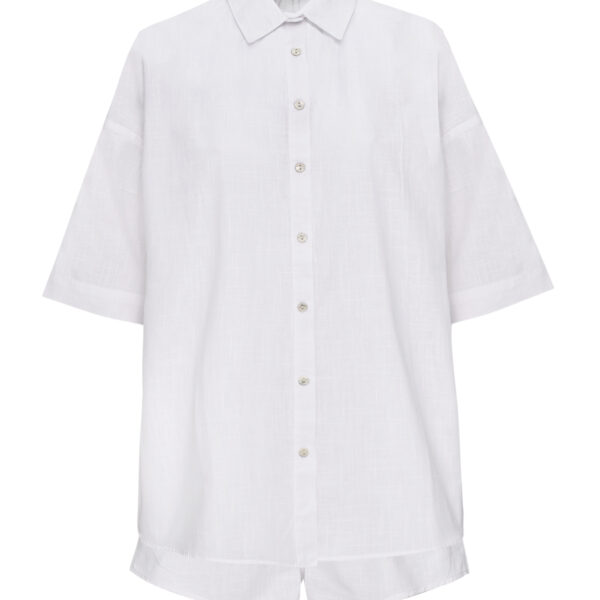 Beyaz Gömlek Şort Takım