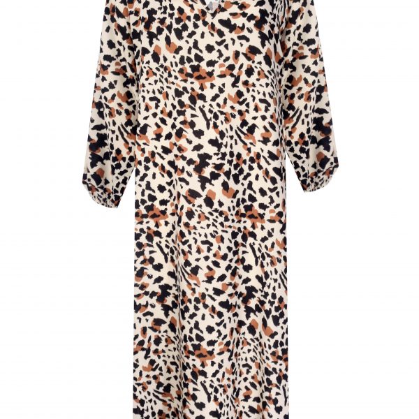 Leopar Desenli Elbise